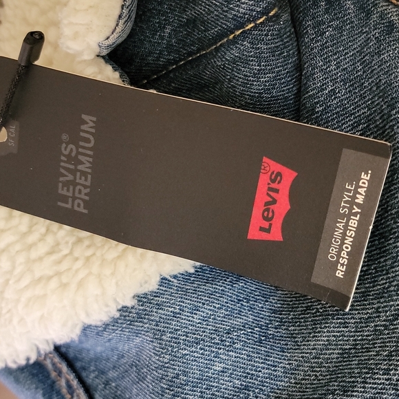 Levi's Premium Sherpa Jean Jacket Size L - Picture 8 of 8